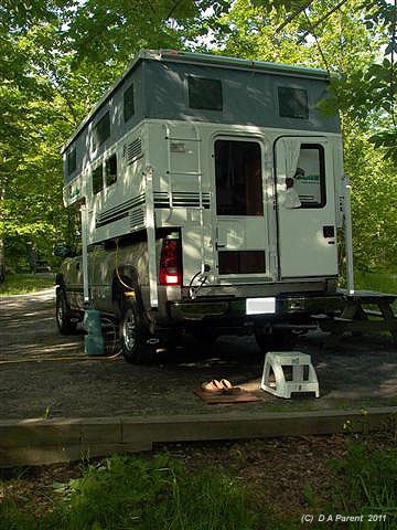 Our campsite at Orford, Quebec