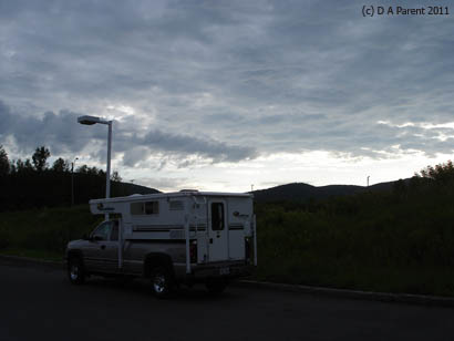 Pre-dawn departure from our home in the Quebec Townships for Vermont