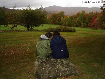 Rock in front of Robert Frost's cabin