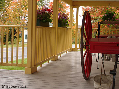 Front porch of Breadloaf Campus main building, Vermont