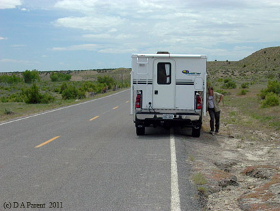 Outfitter Caribou & Dunes waiting on Route 6 Utah